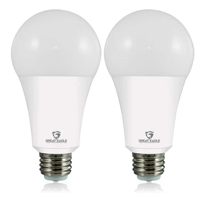 Great Eagle 50/100/150W Equivalent 3-Way A21 LED Light Bulb 3000K Soft White ... - Image 1 of 4