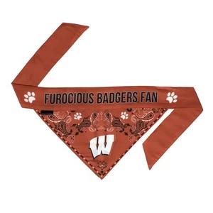 Wisconsin Badgers Pet Bandanna Size M - Picture 1 of 1