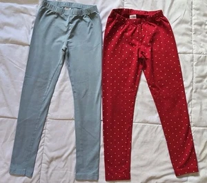 Hanna Andersson Girls Leggings Bundle- Mint/red, Size 10. - Picture 1 of 8
