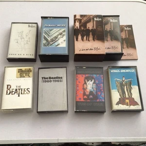The Beatles Job Lot X 7 Cassette Tapes Paul McCartney Wings BBC Blue Album LOOK - Picture 1 of 21