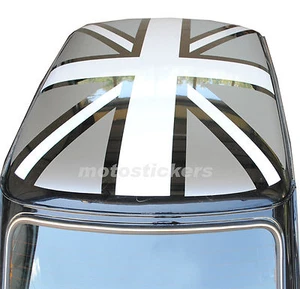 Mini Cooper Classique - Autocollants Union Jack Pour Toit Noir - Picture 1 of 1