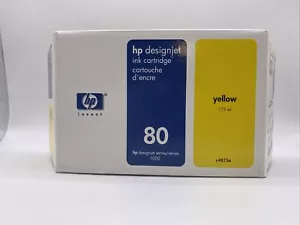 Sealed HP #80 Designjet Ink Cartridge Yellow C4873A - Picture 1 of 4