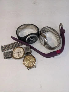 FITBIT Plus 4 Wrist Watches Timex Sharp Pulsar mb microtec UNTESTED 5 pc lot - Picture 1 of 19