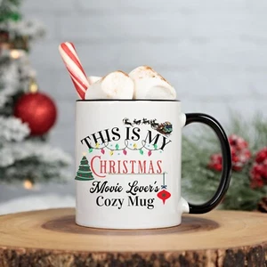 Funny Christmas Movie Mug, 11oz Movie Lovers Mug, Hot Chocolate Cup, xmas gift - Picture 1 of 22