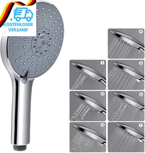 Duschkopf Handbrause, LEEFE 152Mm Großes Regenbrause - 7 Strahlarten, Chrom - Bild 1 von 12