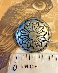 Silver COLORED Button Concho Garment SUNBURST DESIGN - Picture 1 of 5