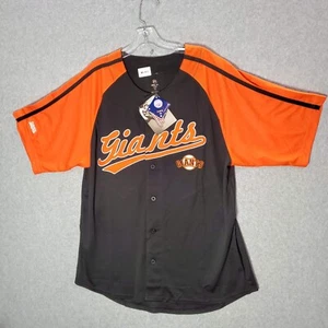 San Francisco Giants Men Jersey Large Black Button Logo Stitches NWT - Picture 1 of 8