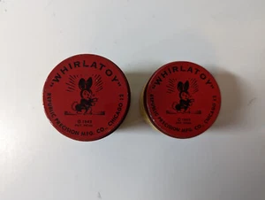 Lot 2 Vintage 1943 Whirlatoy Republic Präzisions Rechtschreibung Lehrmittel - Bild 1 von 7
