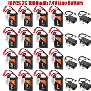 2 x 1000mAh 7.4V Lipo Batería SCX24 Baterías con Enchufe PH2.0&JST con Cargador USB - Imagen 1 de 14