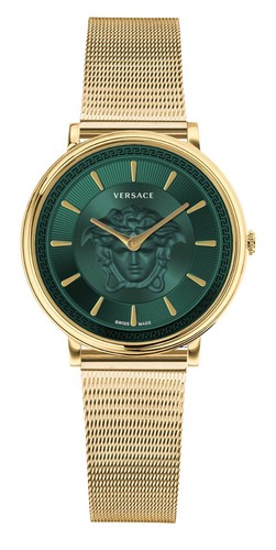 Orologio da polso donna Versace V Circle oro acciaio inox 38 mm VE81025 19