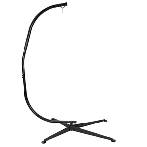 Heavy-Duty Steel Hammock C Stand Solid Frame StandSwing Hammock Chair for Porch - Picture 1 of 12