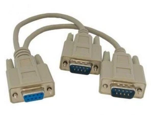DB9 Male to 2 DB9 Female Splitter - Afbeelding 1 van 1
