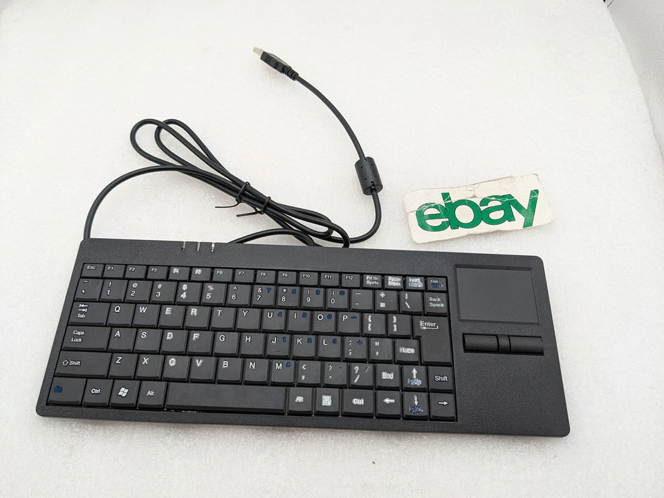 MC-818 82 Keys USB Keyboard Wired Keyboard Built-in Touchpad USB HUB Port - Image 1 of 4