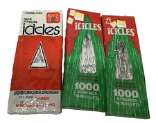 Silver Foil Vintage Tinsel Icicles 4000 Strands