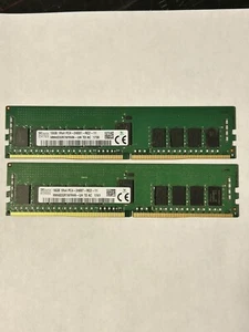 32GB Hynix HMA82GR7AFR4N-UH 2x16GB 1RX4 PC4-2400T-RC2-11 DDR4 SERVER MEMORY ECC - Picture 1 of 2