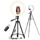 12" Lampa pierścieniowa do selfie ze stojakiem na statyw, uchwyt na telefon z pilotem migawki Bluetooth
