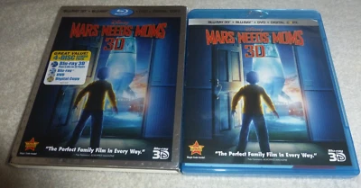 Mars Needs Moms [3D] (DVD/Blu-ray 3D/Blu-ray) RARE OOP SLIPCOVER SLEEVE - Image 1 of 4