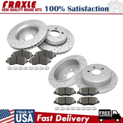 For 2008 -2012 Jeep Liberty Dodge Nitro Front and Rear Rotors Ceramic Brake Pads - Image 1 of 4
