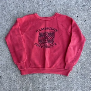 Vintage 70s Cambridge University Sweatshirt Adult Small 20x21 Great Condition - Picture 1 of 7