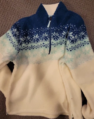 Suéter Pullover Orvis Fleece Cuarto Cremallera Estampado - Para Mujer XL Foto 1 de 4