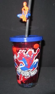 NUOVO RARO Disney Store Marvel Spider-Man Bicchiere Tazza con Ragnatele di Paglia - Foto 1 di 4