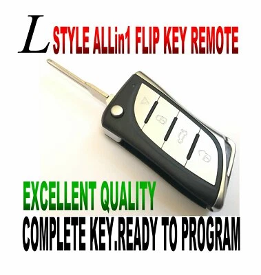L-KEY STYLE FLIP FOB FOR 2010-2019 TOYOTA 4Runner HYQ12BBY CHIP-G REMOTE ALARM — 第 1/4 张图片