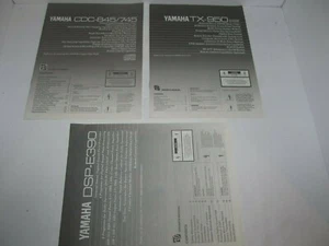Vintage Yamaha TX-950 DSP-E390 CDC-845/745 Stereo Owners Manual's Lot - Picture 1 of 4
