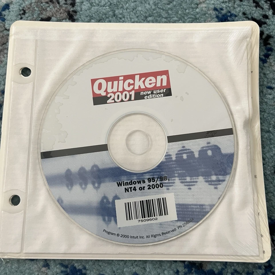 Vintage Quicken 2001 New User Edition Software Disc ONLY NO KEY Sealed New - Image 1 of 1