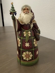 RARE 2013 JIM SHORE BURGUNDY MAJESTIC SANTA FIGURINE 4034365 - Picture 1 of 11