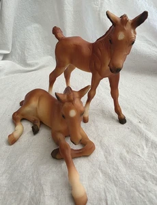 LOT 2 Traditional Breyer Morgan Foals Chestnut Ashley & Amber 3197 1997-99 VTG - Picture 1 of 8