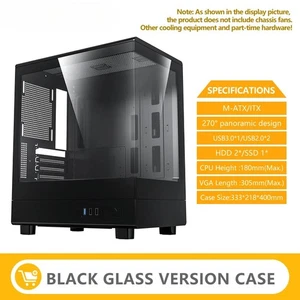 Case PC Computer Gabinete Gamer Supporto 240 Raffreddamento ad Acqua USB3.0 Rete Vetro - Foto 1 di 27