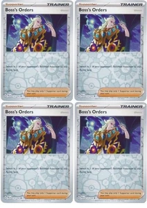 Boss's Order Ghetsis 172/193 - Reverse Foil - Paldea Evolved Playset x4 Lot - Foto 1 di 1