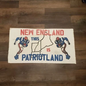 NFL New England Patriots vintage Art Fabric Sign Mat Carpet - Picture 1 of 10