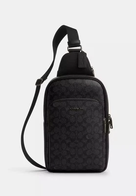 Paquete Ethan COACH CZ393 en lona y cuero Gunmetal/carbón/negro Foto 1 de 4