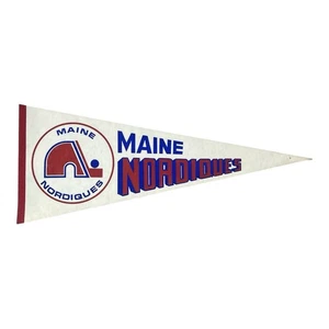 Vintage 1970's Maine Nordiques Defunct WHA Hockey Team Full Size Pennant Quebec - Picture 1 of 8