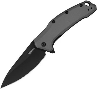 KERSHAW usa - DISCONTINUED Gray & Black LINK Spring Assist knife 1776GRYBLK - Image 1 of 2
