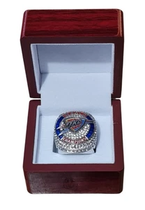 OKC Thunder 2025 Championship Ring Timber Display Box - Picture 1 of 3