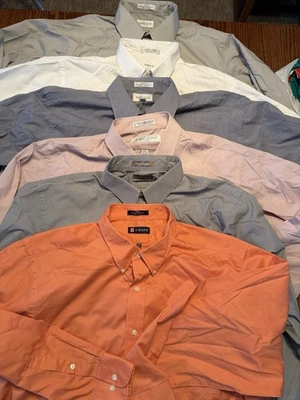 Van Heusen XL Shirt Long Sleeve Button Up 17 1/2 34/35 Dress Lot Of 6 Mens - Image 1 of 4