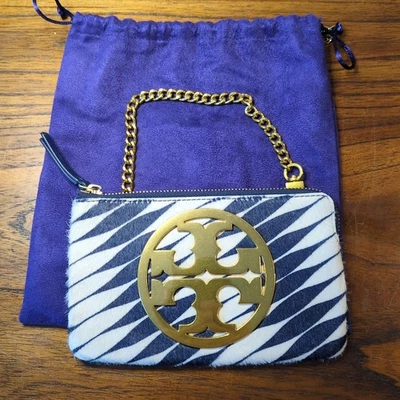 Tory Burch Charlie Calf Hair Mini Clutch Or Wristlet - Image 1 of 4