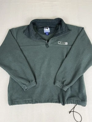 Polar Dogs Big Dogs 1/4 Zip Fleece Sweatshirt Green Mock Neck Broken Zipper - Image 1 of 4
