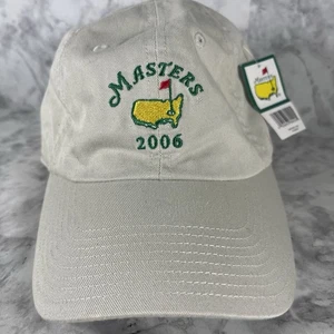 Gorra de golf Masters Tournament 2006 gorra con tirantes ajustable bronceada vintage nueva con etiquetas - Imagen 1 de 8