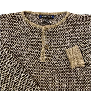 Maglione pescatore lana architetto vintage anni 90 uomo maglia waffle blu taglia L - Foto 1 di 10