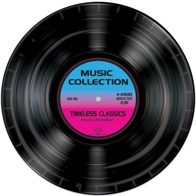 Record 9-inch Paper Plates 8 Per Pack 1970's 70's Tableware Supplies - Image 1 of 2