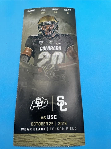 USC Trojans Vs Colorado Buffaloes Football Ticket Stubs 6 different years Cover