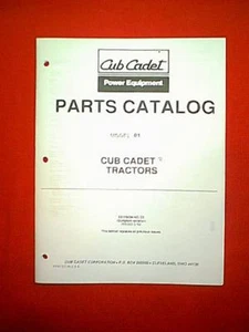 IH CUB CADET TRACTOR MODEL 81 PARTS MANUAL - Imagen 1 de 1