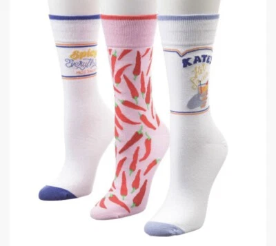 Kate Spade экипажа носки 3 пары Hot соус Нью-Йорк новый - Изображение 1 из 3