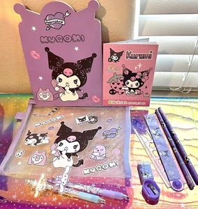 Kuromi Pencil Case Bag With Pencil Kit Cute Stationary - Picture 1 of 7