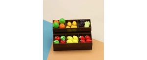 1/12 Dollhouse Mini Market Display Shelf- Empty Fruit Vegetable Rack Furniture - Picture 1 of 2