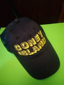 BOZKEE CONEY ISLAND SNAP BACK MESH CAP HAT UNISEX BLUE/YELLOW - Picture 1 of 6