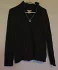 Tommy Bahama 100% Cashmere Black 1/4 Zip Pullover Sweater  Women’s Small (4/6)